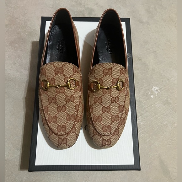 NWB Gucci GG Canvas Jordaan Loafers - Picture 1 of 3